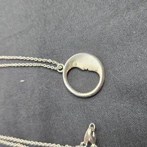 Tiffany & Co Sterling Man In Moon Pendant Necklace 16 Inch Chain Vintage